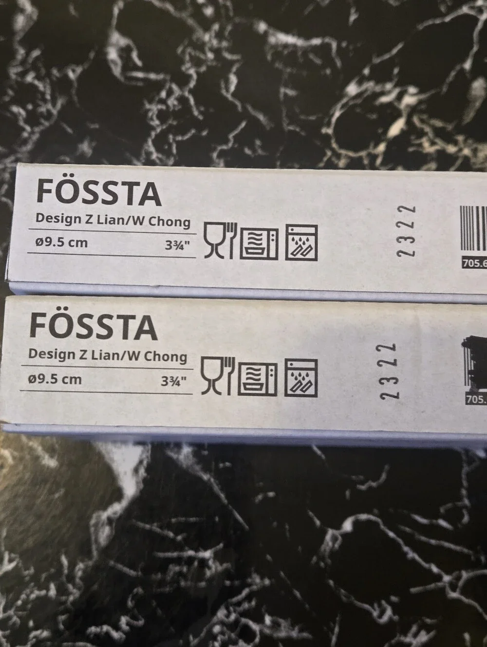 Retired FOSSTA Grey Flower Shape Dish Set - 2 Pack